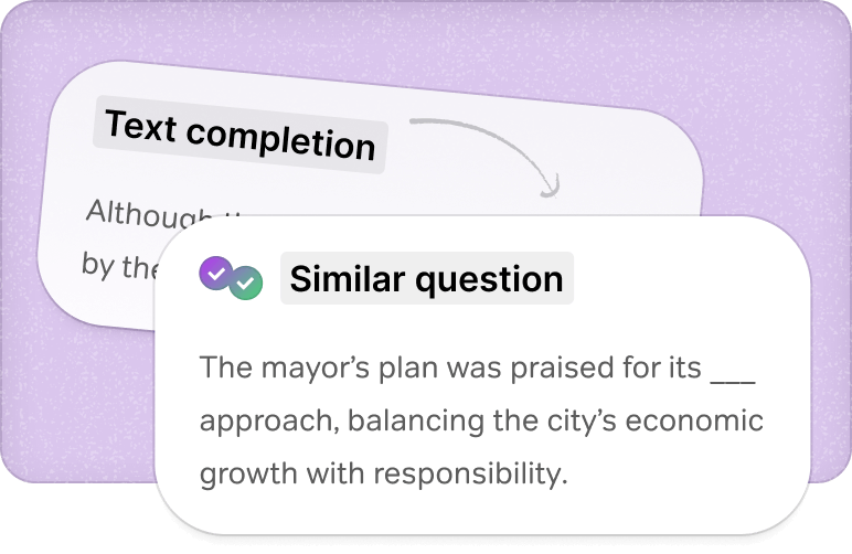 Examples of AI-generated similar practice questions