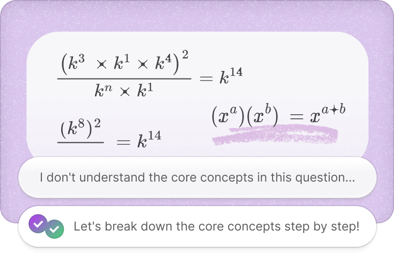 Examples of helpful conversations with the AI tutor