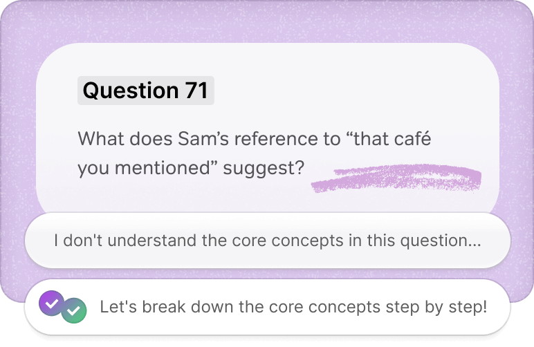 Examples of helpful conversations with the AI tutor